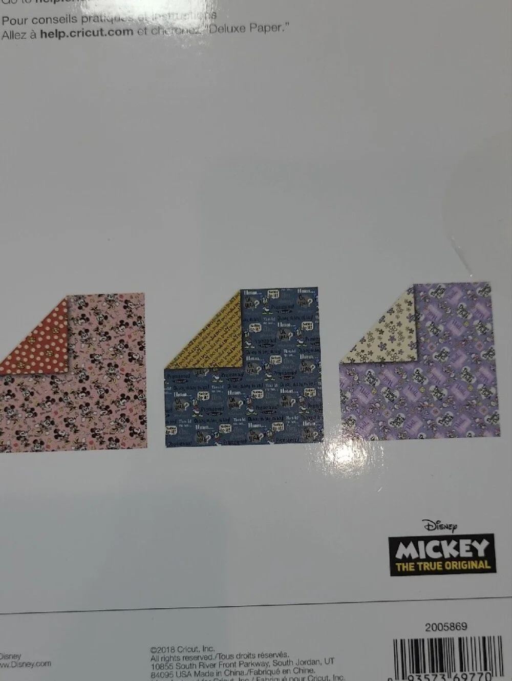 New Cricut Mickey Mouse Deluxe Paper - 12x12 Character Card Stock Heavy 3 packs
